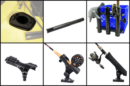 fishing rod holders for kayak Holder out poles up to 1 diameter (Pole not included) Dual T Rigging Your Kayak for Fishing: