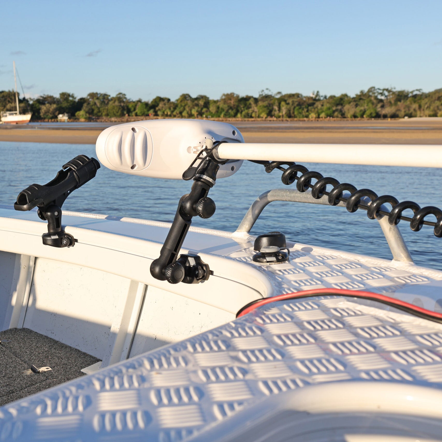 Railblaza Trolling Motor Support E-motor Stabilisator für Bugmotoren Minn Kota e Railblaza Trolling Motor Support E-motor Stabilisator für Bugmotoren Minn Kota e