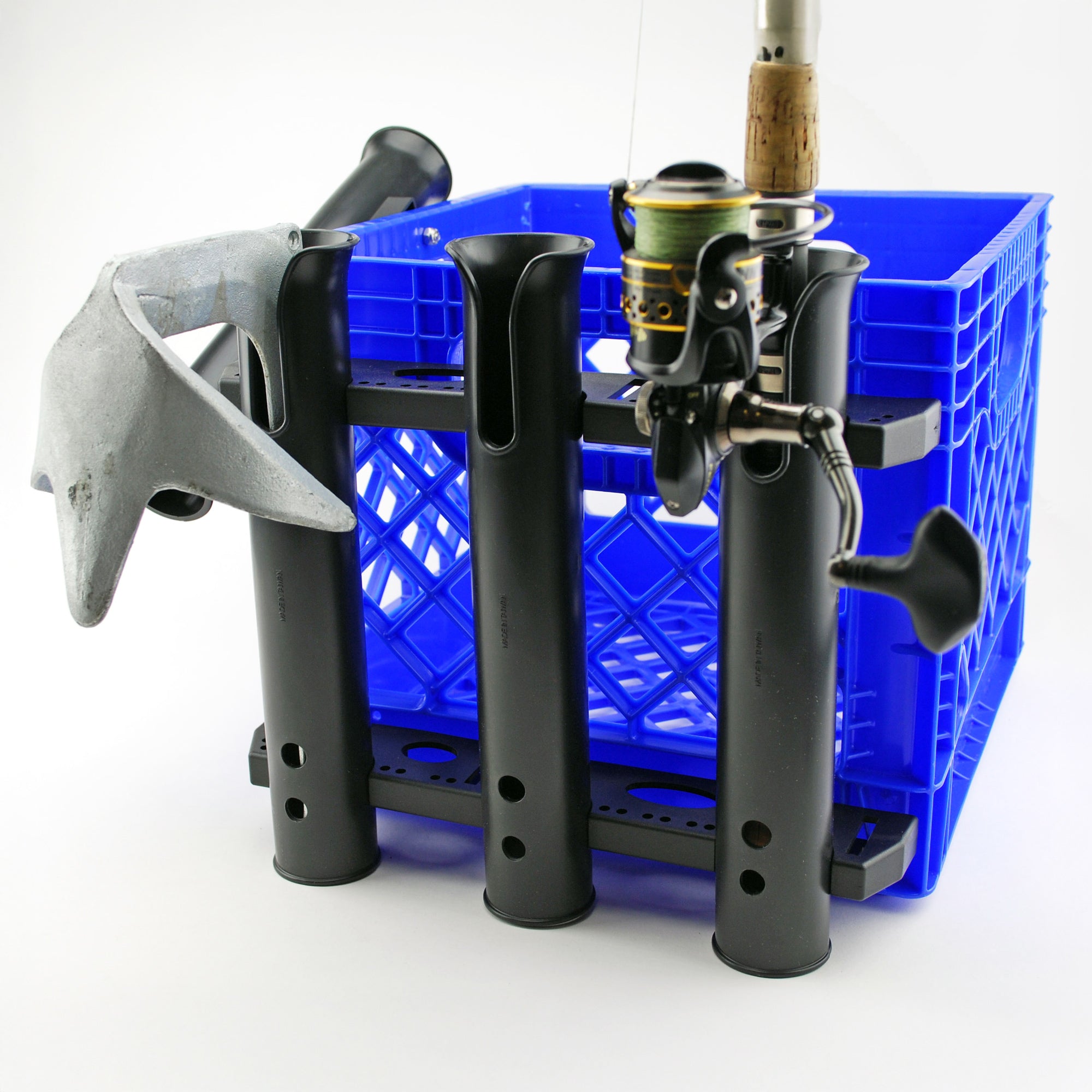fishing rod holder milk crate YakGear BuildACrate Rod Holder Packages (Single or Triple)