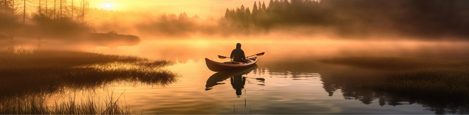 Canoe at sunrise